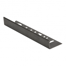 PREMTOOL Straight Edge Brushed Anthracite Stainless Steel Tile Trim 2.5m